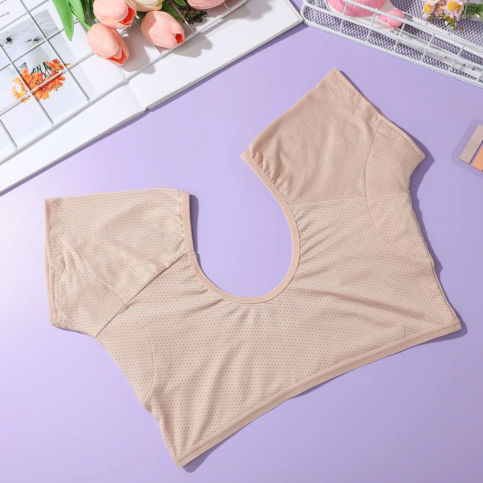 

Breathable Sweat Proof Women Vest Skin Color Size S M L Xl Quick Dry Underarm Pads For Running Workout Reusable Sportswear Sweat