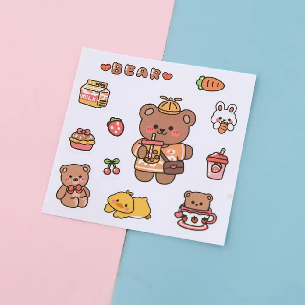 10Pcs Box Sticker Waterproof PVC Seamless Stationery Sticker Reusable Computer Decal Graffiti Sticker for Photo Album наклейки