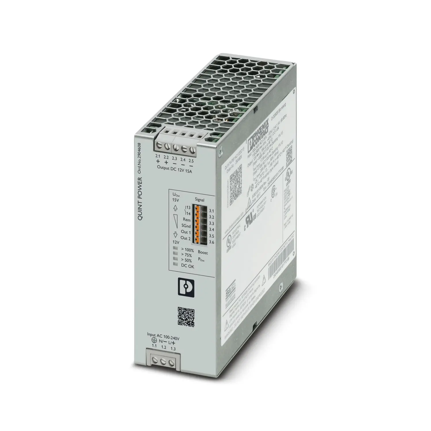 2904608 QUINT4-PS/1AC/12DC/15 Power supply unit