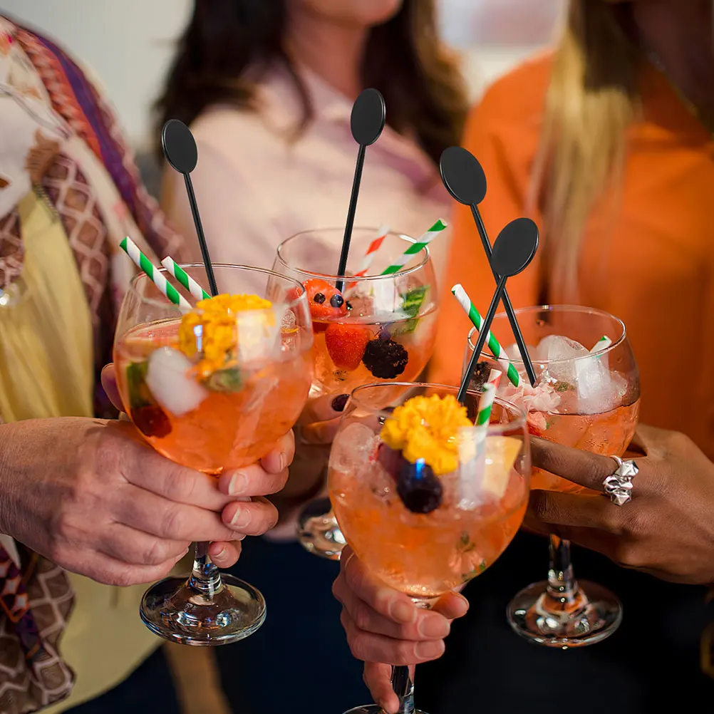 

150 Pcs Plastic Drink Stirrers Safe Reusable Cocktail Mixing Bars Restaurant Parties Weddings Beverages Smooth Control