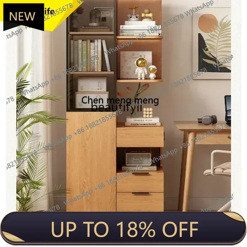 

P178 Bedside Storage Rack Light Luxury High-End Feel Bedside Smart Charging Nightstand Alternative Side High Cabinet