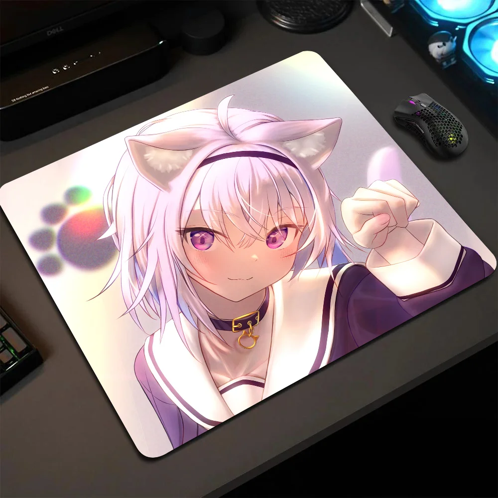 

Nekomata Okayu Hololive Girl Anime Mousepad Small LockEdge Mouse Pad For Gamers Computer Desk Pad Anti-slip Rubber