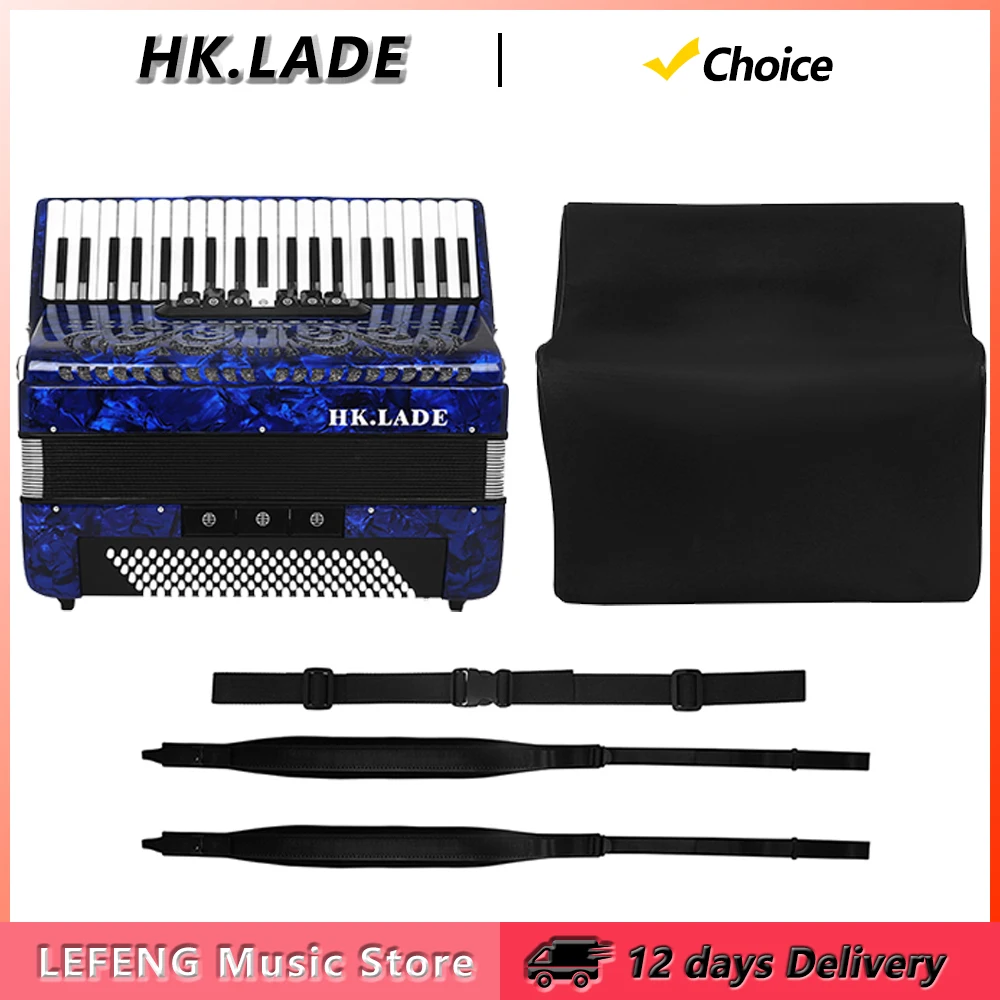 HK.LADE AH-40 Accordion 41 Keys 120 Bass Multiple-voice Accordion with Bag Keyboard Instrument for Grading Performance/Teaching