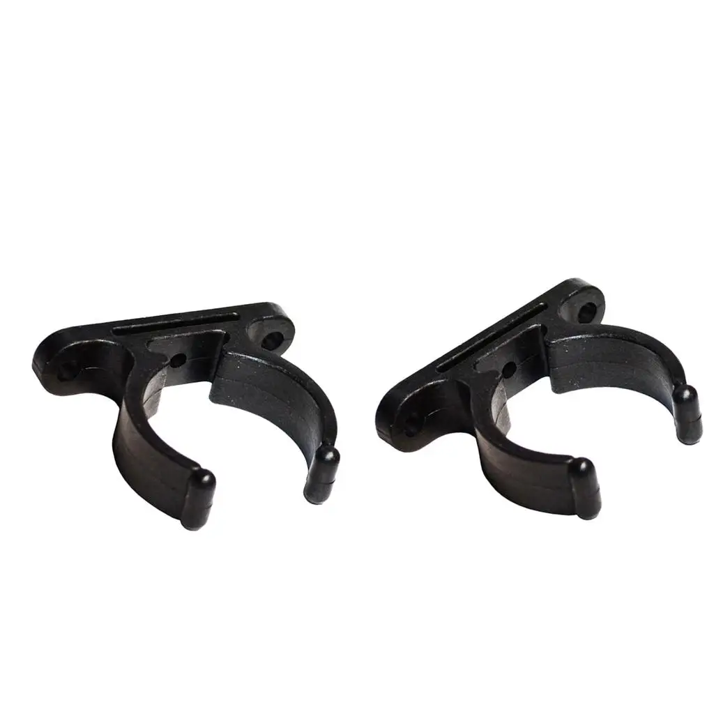 2x Boat Marine Black Nylon Boat Hook Clips Holds Poles Up To 1-1/2