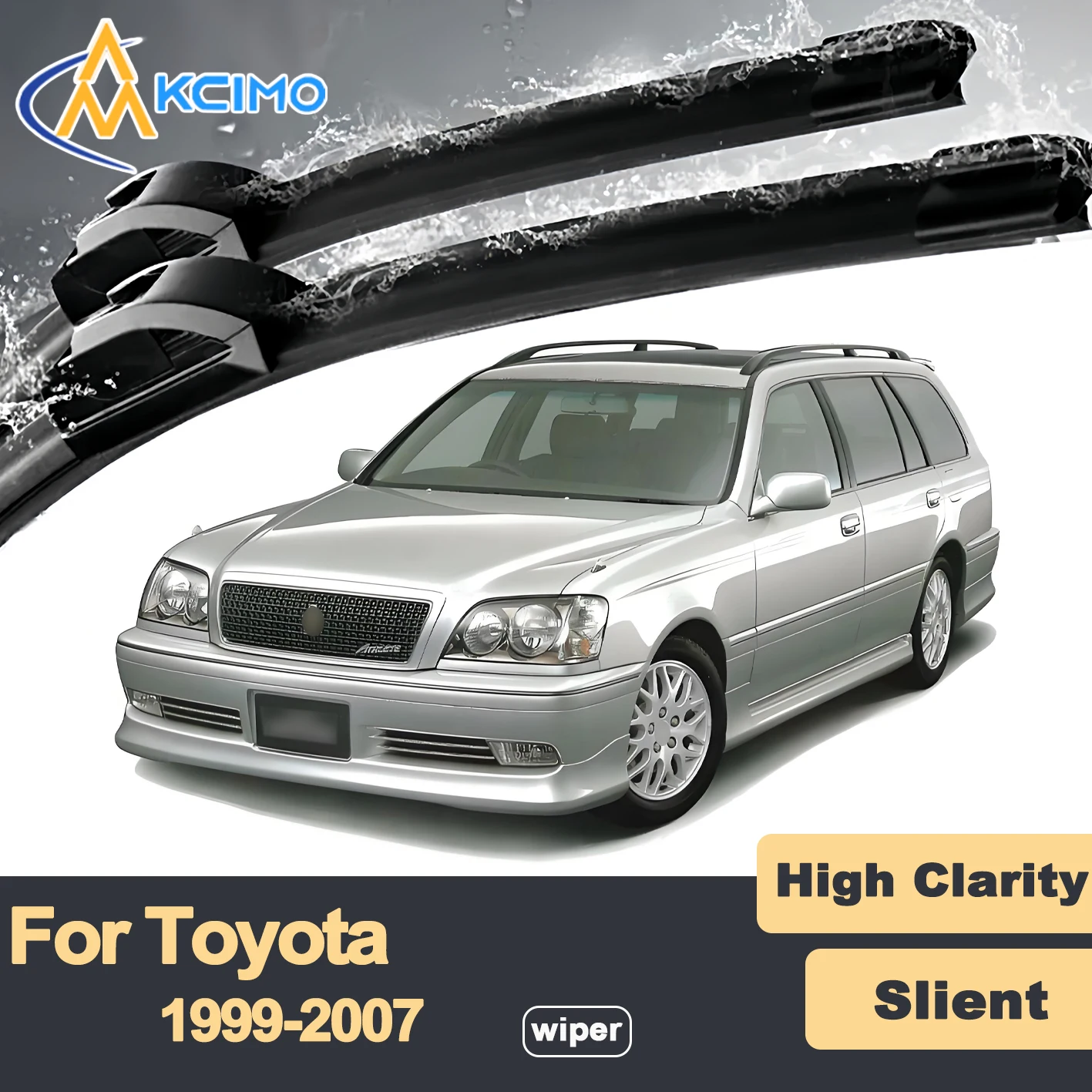 

Premium Rubber Durable Silent Windshield Wiper Blades 2pcs for Toyota Crown S170 1999-2007 Front Wiper Blades Set