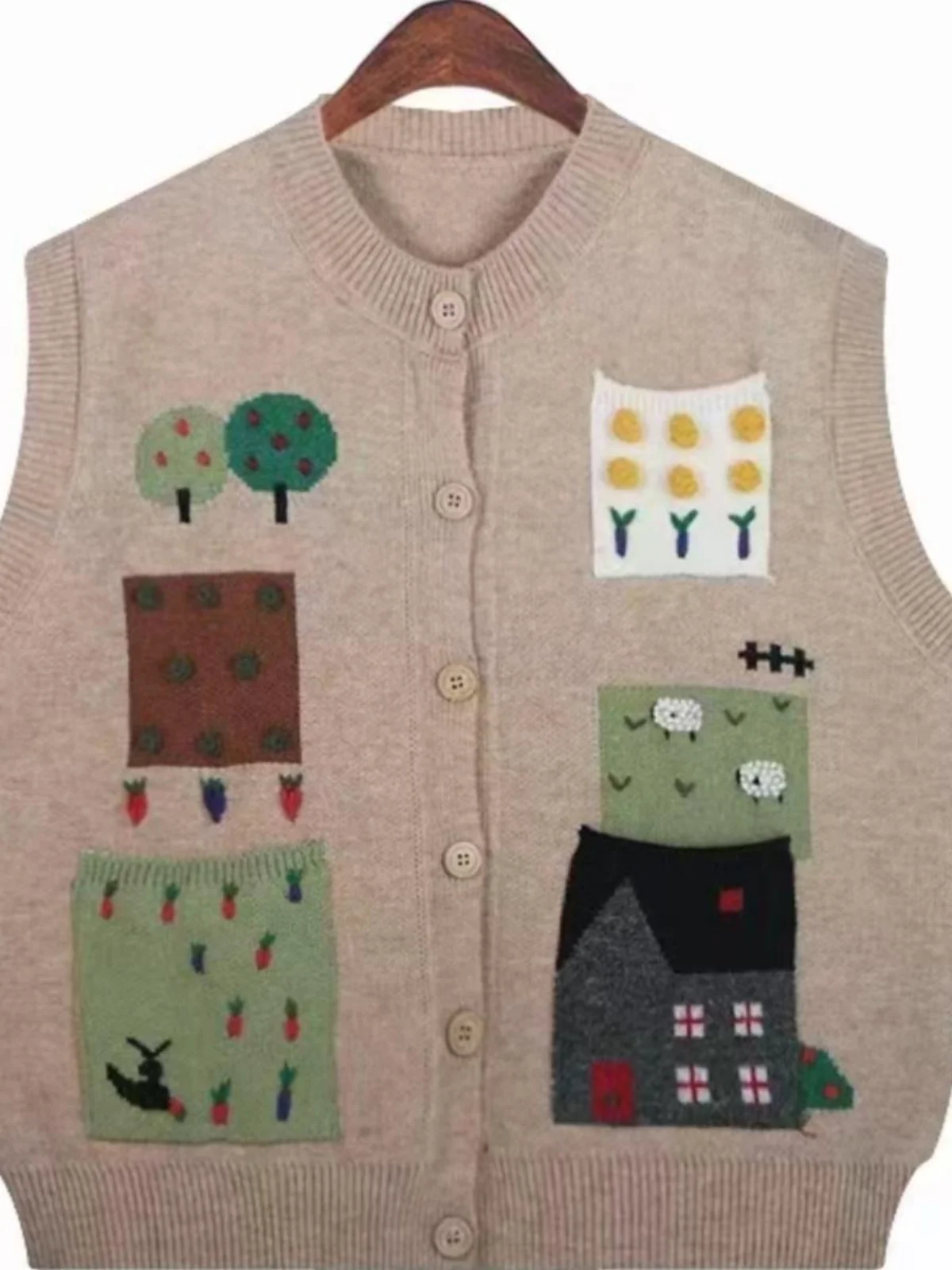 韓国 Sle ニットカーディガンセーター女性の春秋プラスサイズ Faion デザイン 3D パターンベストタンクトップロング Sve