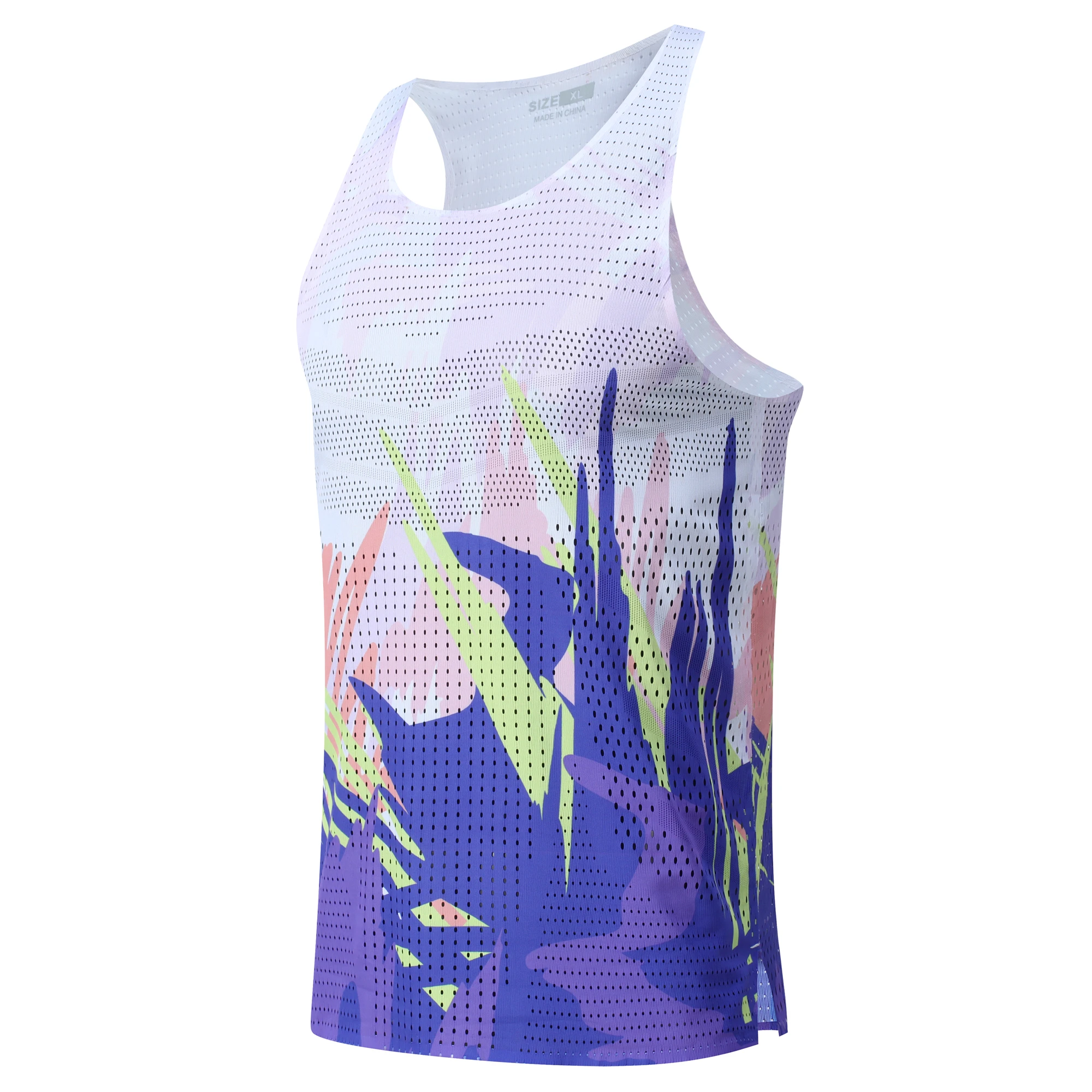 الرجال حفرة صدرة للجري Urltra-Light رجل ماراثون قميص سرعة القمم تانك الرياضة اللياقة البدنية قميص بدون أكمام الملابس التجفيف السريع