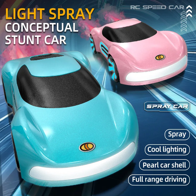 4WD RC Drift Car With Music Led Lights 2.4G Gesture Radio Remote Control Spray Stunt Car 360° Rotating Climbing Car Toys Gift