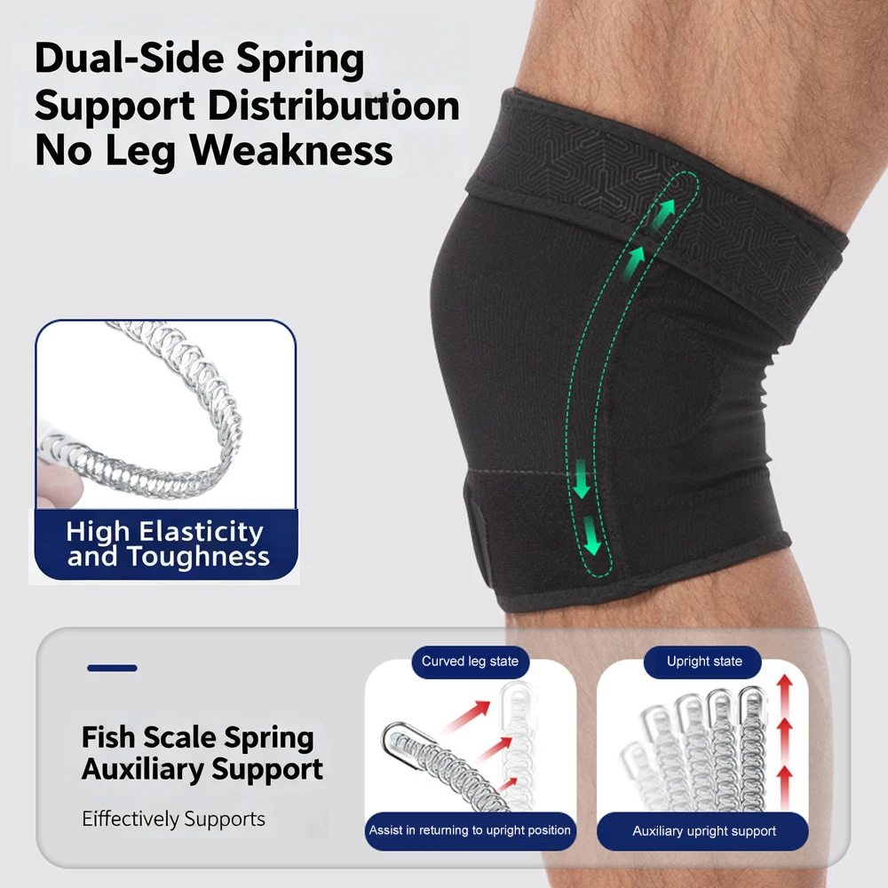 

1pcs Adjustable Knee Brace for Pain Relief, Compression Support with Side Stabilizers for Meniscus Tear,MCL,Arthritis| Men Women