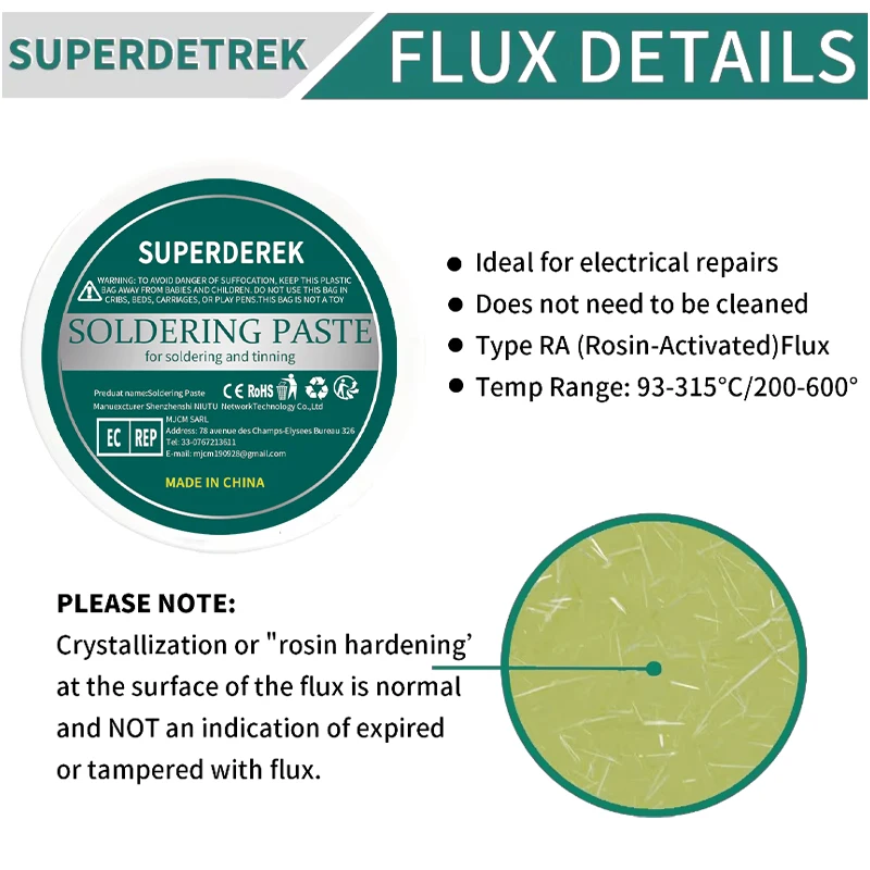 35-300g Solder Paste Rosin Flux Rosin Paste Soldering Flux for Electronics No Clean Flux for Soldering Electronic Circuit Boards