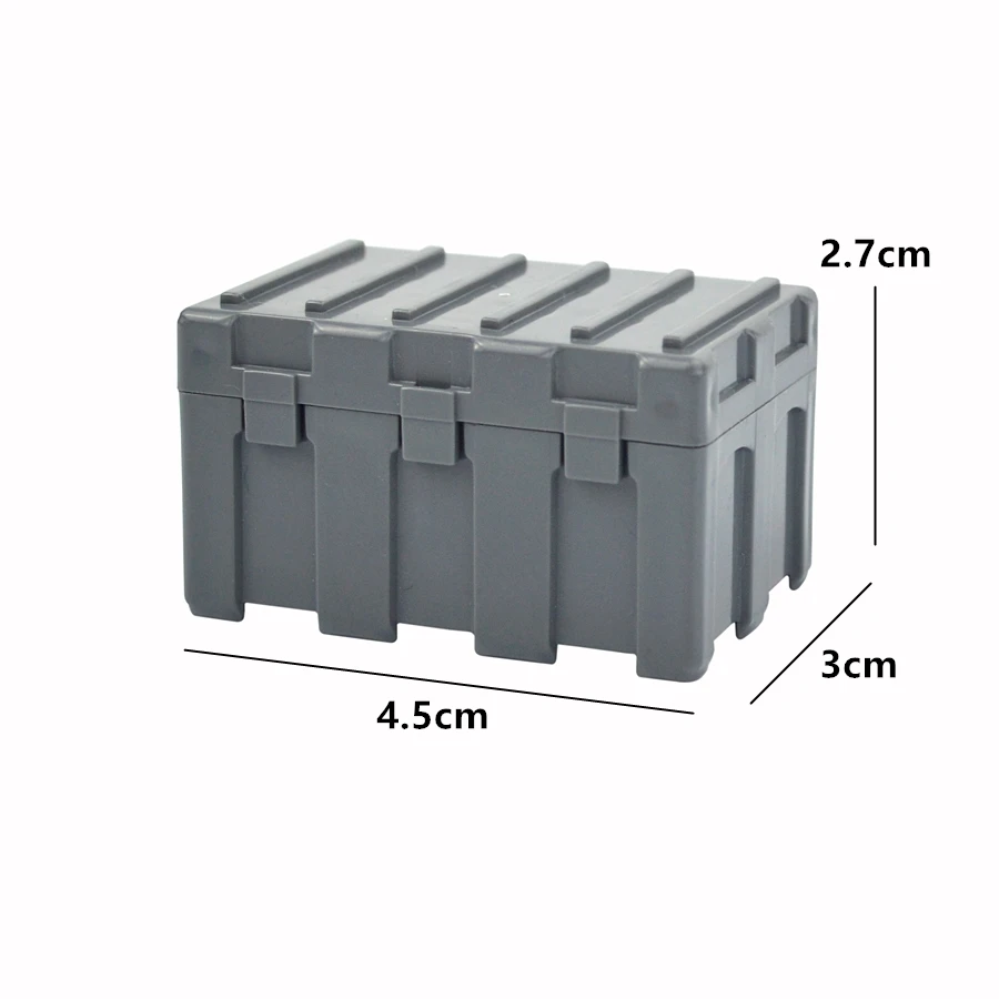 4Pcs WW2 Military Weapons Box Guns Case Bricks MOC SWAT Equipment Weapon Box Model Building Blocks Construction Kid Toys