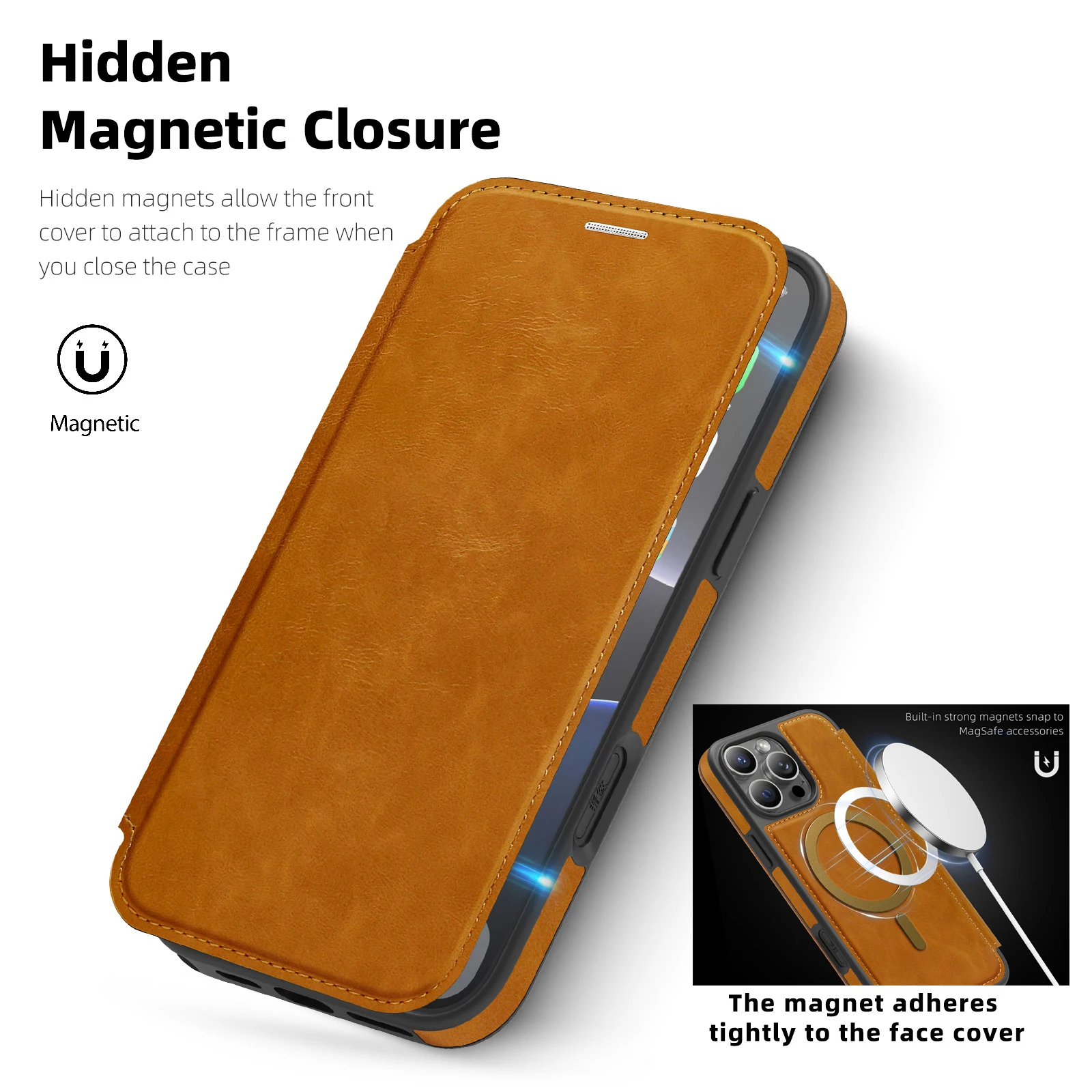 Magnetic Flip Leather Phone Case For iPhone 17 18 15 16 Pro Air 16E 14 13 12 11 Pro Max 17E Slot Card Wallet Holder Back Cover