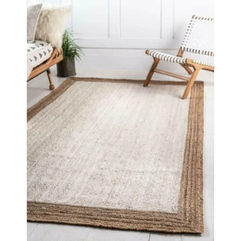 

Rug 100% Natural Jute Handmade Reversible Modern Living Area Carpet Runner Rugs