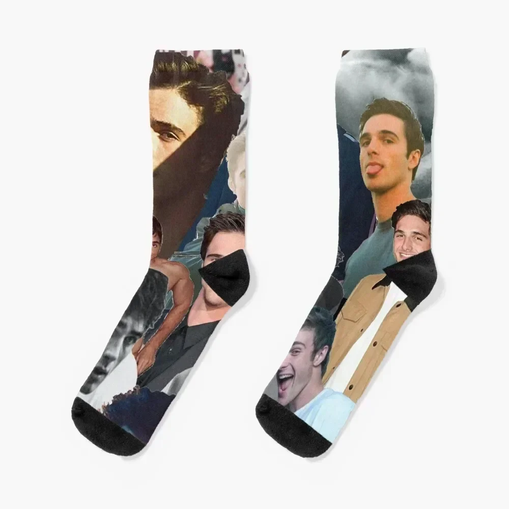 

jacob elordi collage Socks Heating sock gym funny sock valentine gift ideas Socks For Girls Men's