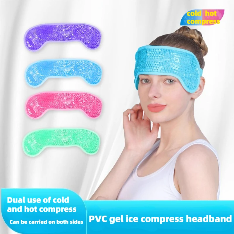 

Soothing Hot or Cold Compress Head Gel Ice Pack Hot Gel Bead Migraine Ice Wrap Reusable Relaxing Headache Ice Bags Forehead Care