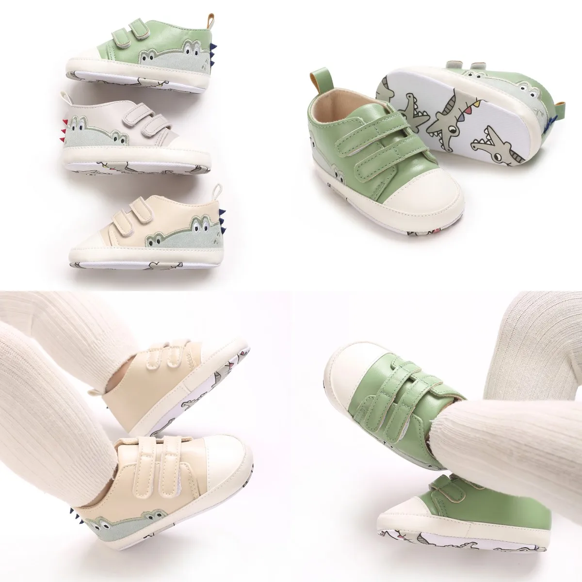 0-18M Fashion Newborn Infant Girl Boy Recreational Baptism Non-Slip Walking Shoe Cute Cartoon Soft-soled Sneaker Prewalker