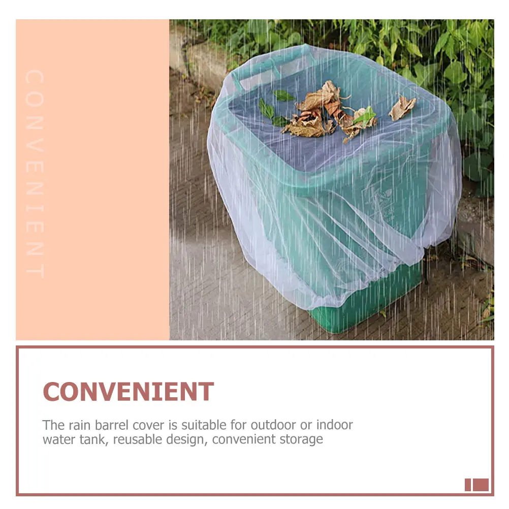 

Rain Barrel Outdoor Water Tank Protective Net Hood Durable Polyester Mesh For Bucket Grille Rainwater Rain