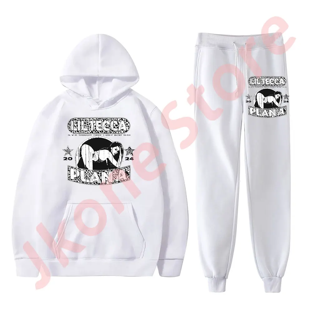 Lil Tecca Never Thought Logo Merch Hoodies Jogger Pants Set Unisex Fashion Casual HipHop Streetwear