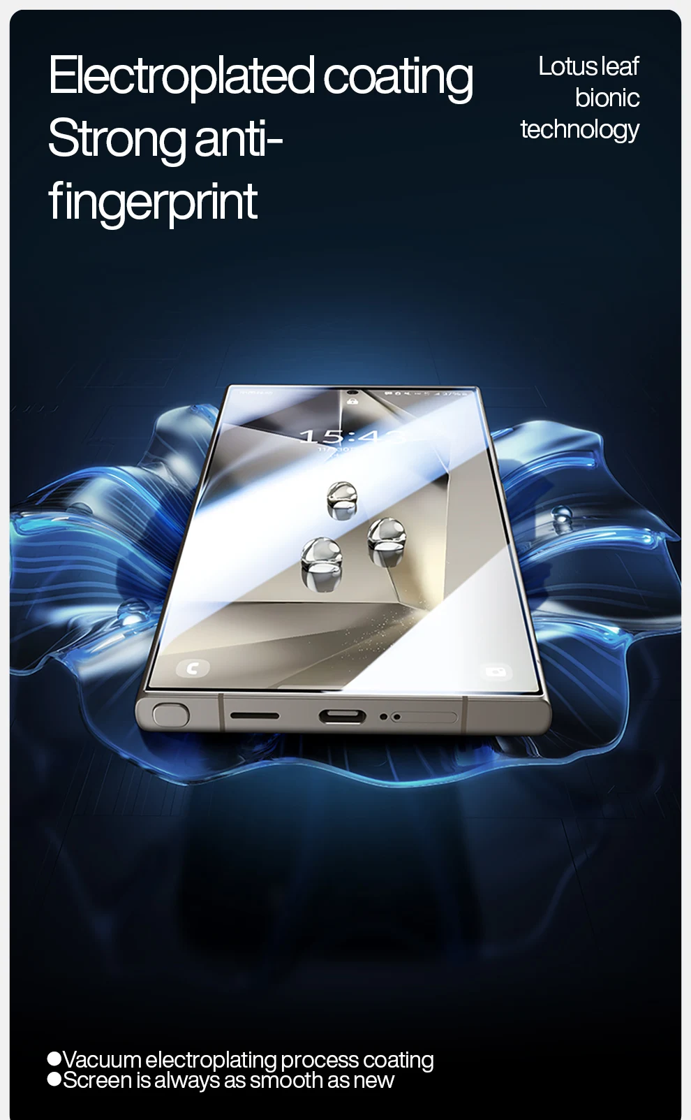 SmartDevil Tempered Glass for Samsung S26 Ultra S25 Ultra S24 Screen Protector Full Cover Anti-fingerprint HD Tempered Film