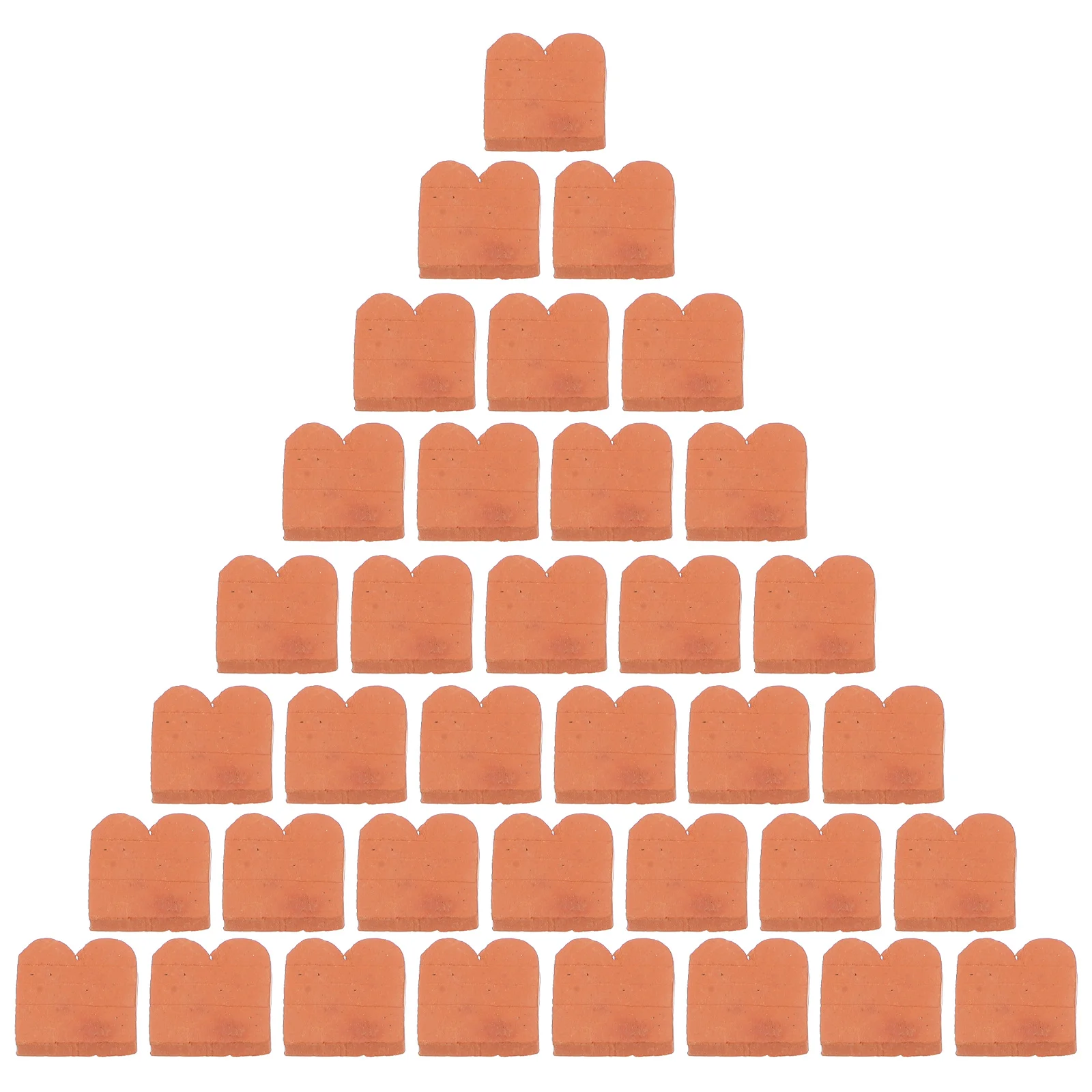 

100Pcs Miniature Brick Models Realistic Simulation DIY Construction Sand Table Fake Brick Ornament Micro Landscape