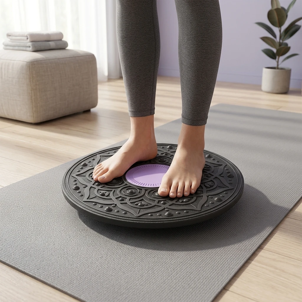 Home Fitness Balance Board Core Training Equipment Anti-Slip Yoga Board for Rehabilitation Sensory Integration Training