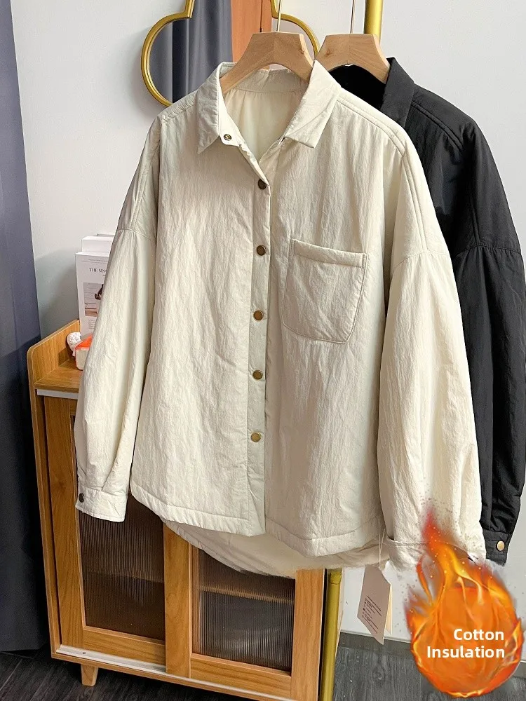 

Женская верхняя одежда Jaet с воротником в стиле ретро, свободная посадка, многослойное легкое хлопковое пальто, длинное пальто на пуговицах