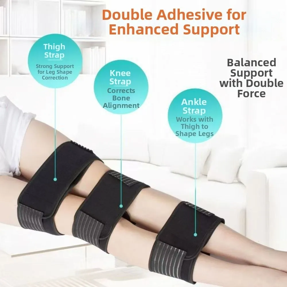

3Pcs/Set Adjustable Legs Posture Corrector Black Legs Protectors Legs Correction Belts Multi-functional Comfortable