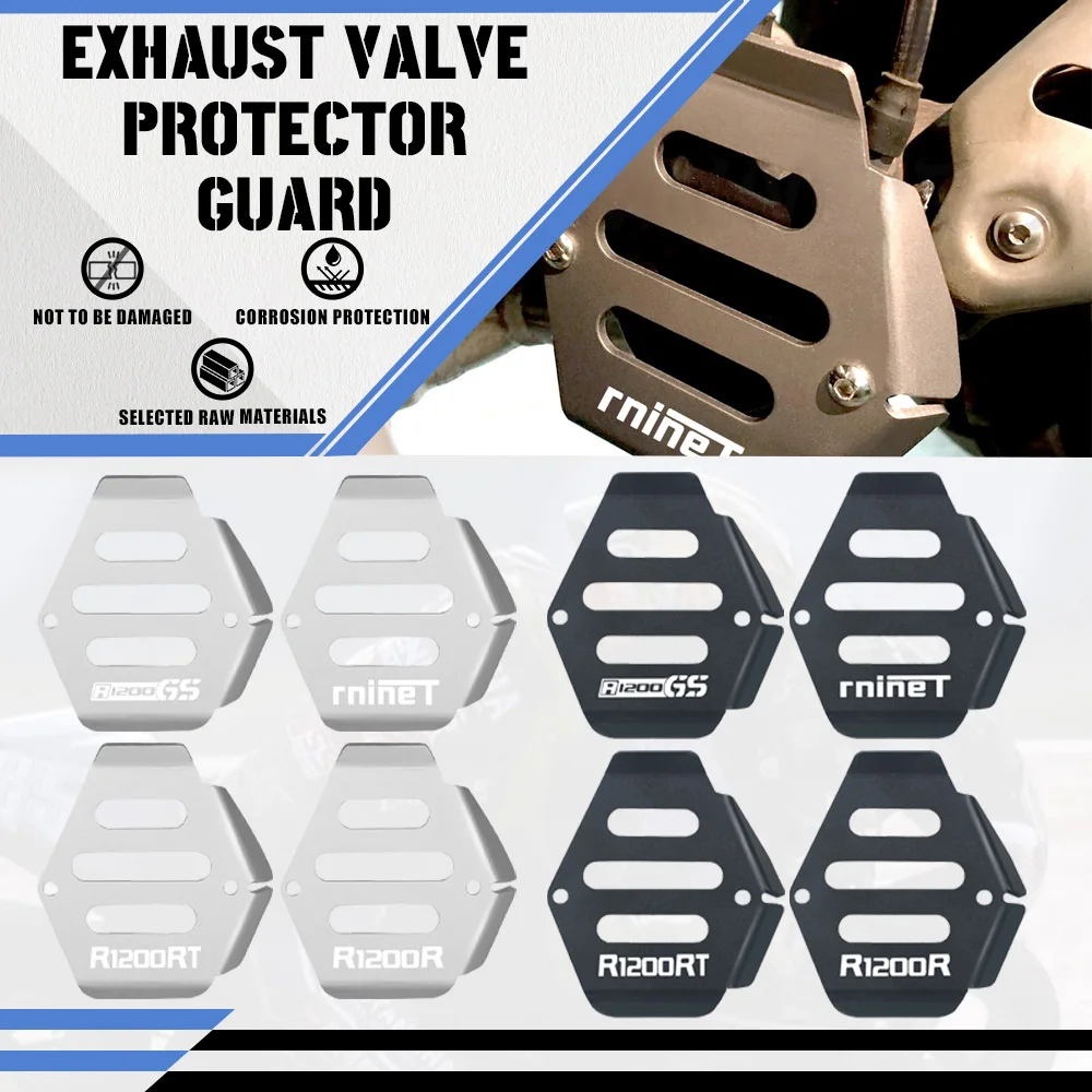 

2023 2022 Motorcycle Accessorios Aluminum Exhaust Flap Cover Protector FOR BMW R1200RT R1200R R1200GS Adventure R nineT Scramble