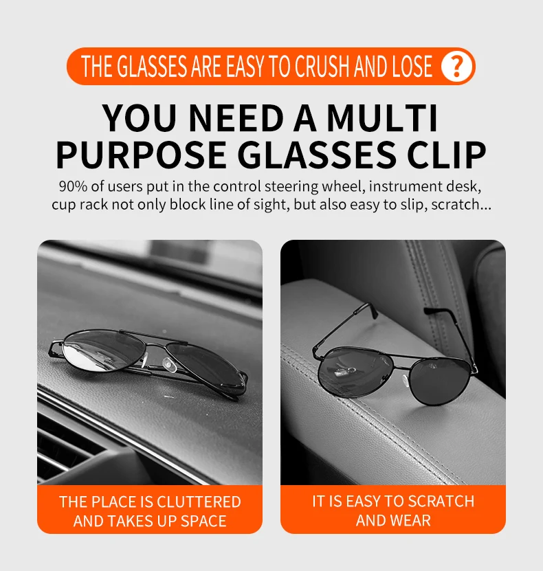 Neue Auto Sonnenschirm Gläser Rahmen Kreative Sonnenschirm Sonnenbrille Lagerung Box Multifunktionale Telefon Karte Lagerung Box Klebstoff Typ – Detail 18