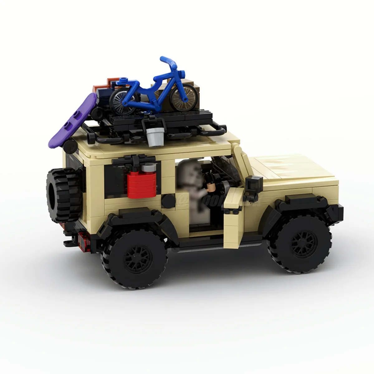 472PCS Stadt Off-road Fahrzeug Bausteine Set Suzukied Jimni SUV Rüstung Auto Modell Kinder Puzzle Kreative Garage DIY Spielzeug