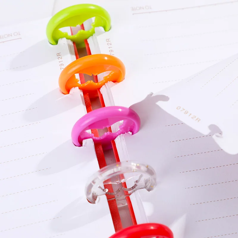 50Pcs 28mm Butterfly Style Mushroom Planning Binding Disc Loose-leaf Notebook Binding Ring Office School Binding Stationery