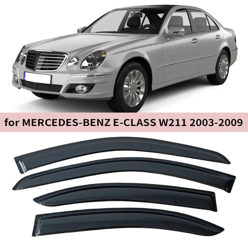 

Оконный козырек для MERCEDES-BENZ E-CLASS W211 Sedan 2003, 2004, 2005, 2006, 2007, 2008, 2009, ветровые дефлекторы, защита от дождя, дверной вентилятор