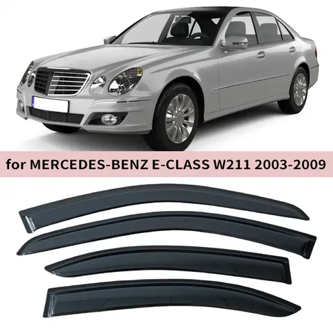 메르세데스-벤츠 E-클래스 W211 세단 2003 2004 2005 2006 2007 2008 2009 윈드 디플렉터 레인 가드 도어 벤트바이저