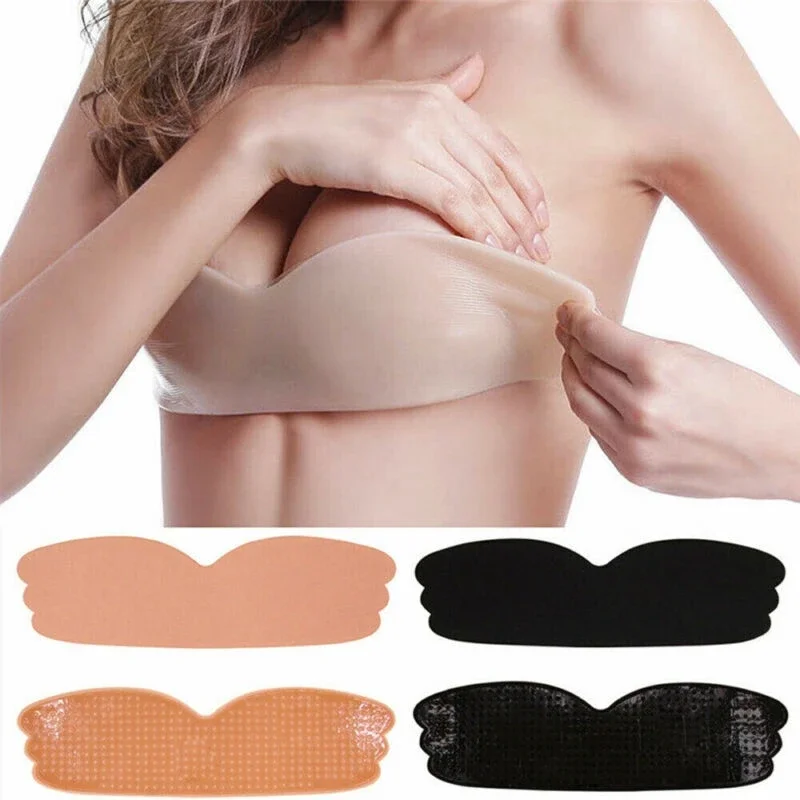 

Women Self Adhesive Strapless Bra Backless Sticky Gel Bra Sticker Gel Silicone Push Up Women's Sexy Underwear Invisible Bra