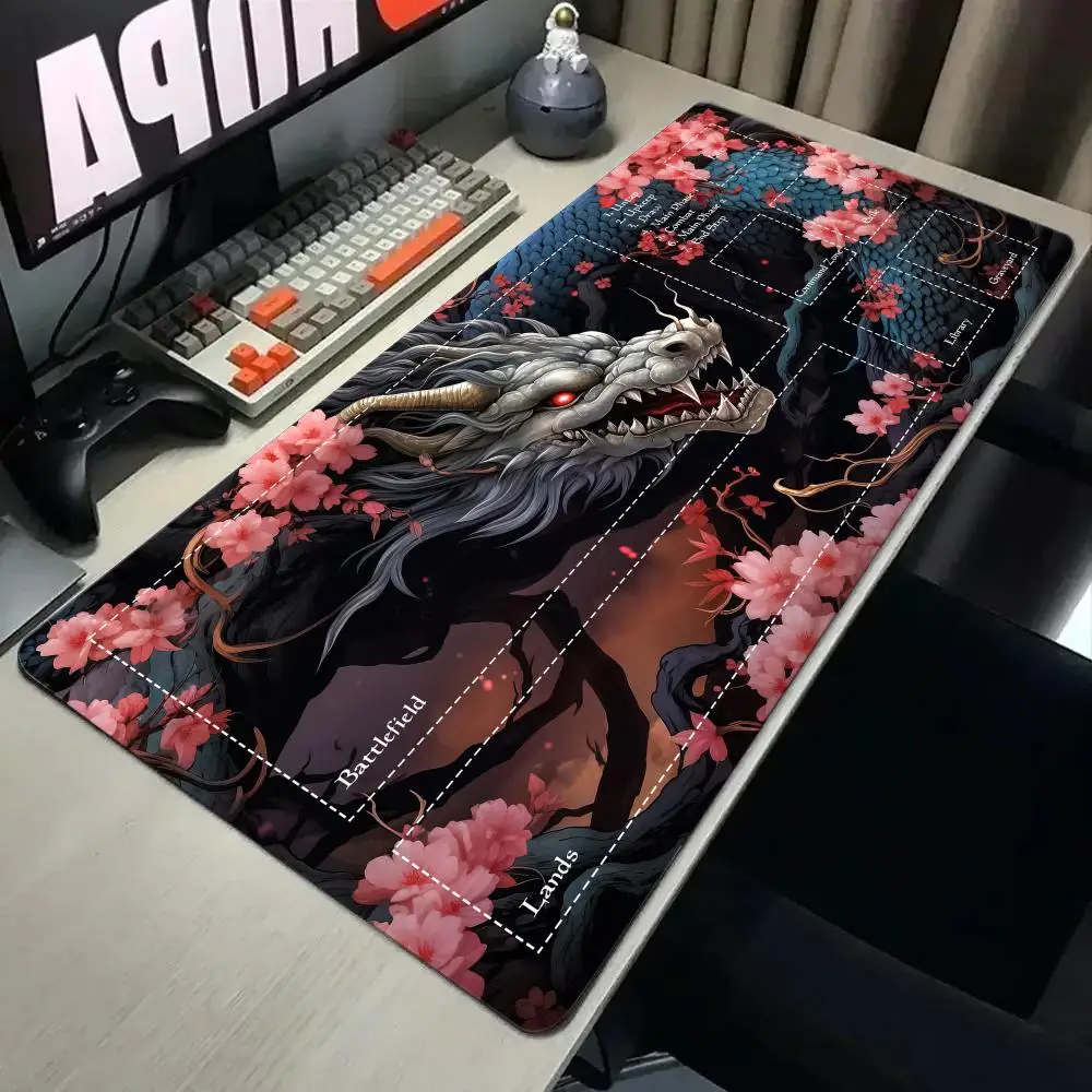 Dragon pattern Mouse Pad for MTG DTCG CCG RPG Trading Card Inked Game Playmats Smooth Rubber Surface Battle Game table mat