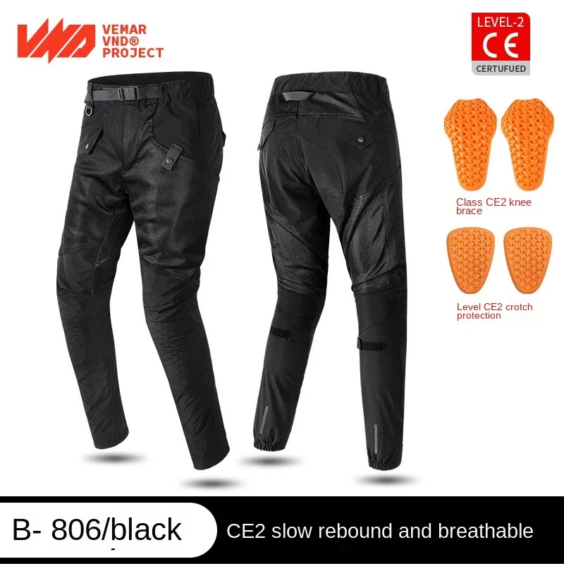 

Motorcycle Pants Summer Riding Pants Men's Built-in CE Protective Gear Mesh Breathable Anti-drop Road Commuter Locomotive Pants