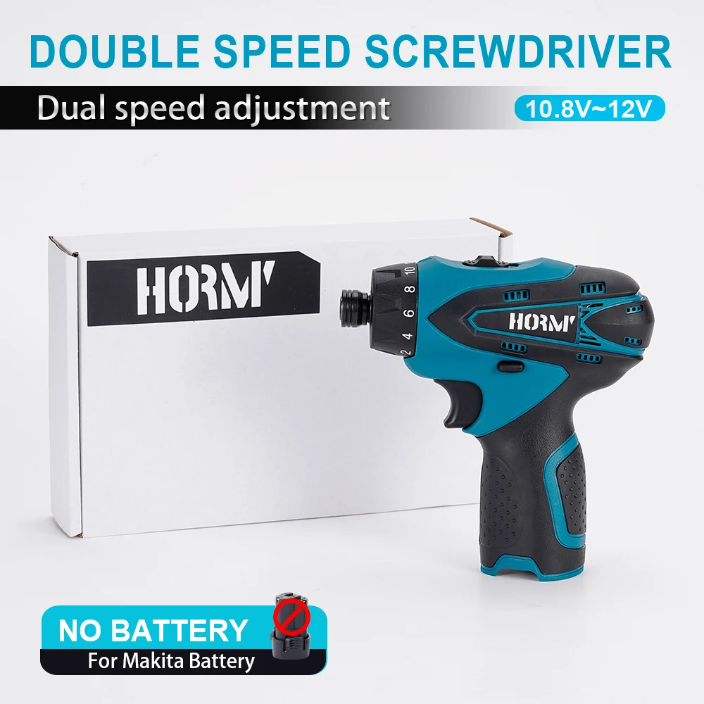 Rechargeable Cordless Electric Screwdriver 12V Dual Speed 28N.m Wireless Drill Driver 1/4