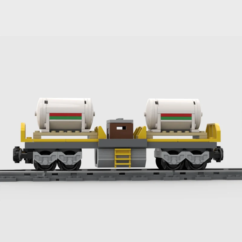 MOC-223783 أوكتان سيارة مسطحة اللبنات النماذج الفنية لعب الكبار هدايا عيد ميلاد القطار الحضري المسار الملحقات 113 قطعة