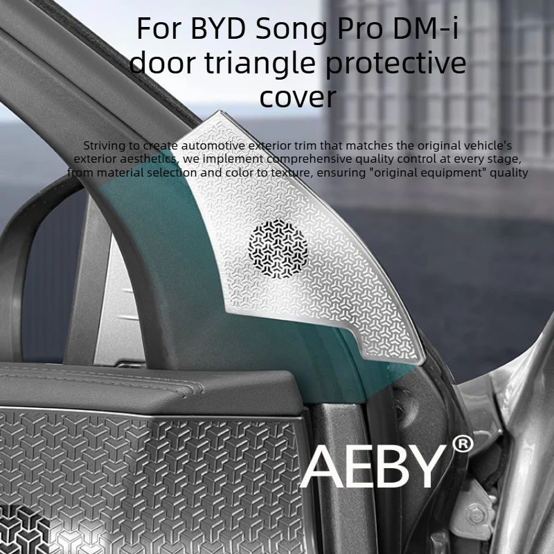

AEBY For BYD Song Pro DM-i 2025-2026 A Pillar & Triangle Tweeter Cover Set,Car Speaker Grille Cover,Stainless Steel,Anti-Scratch
