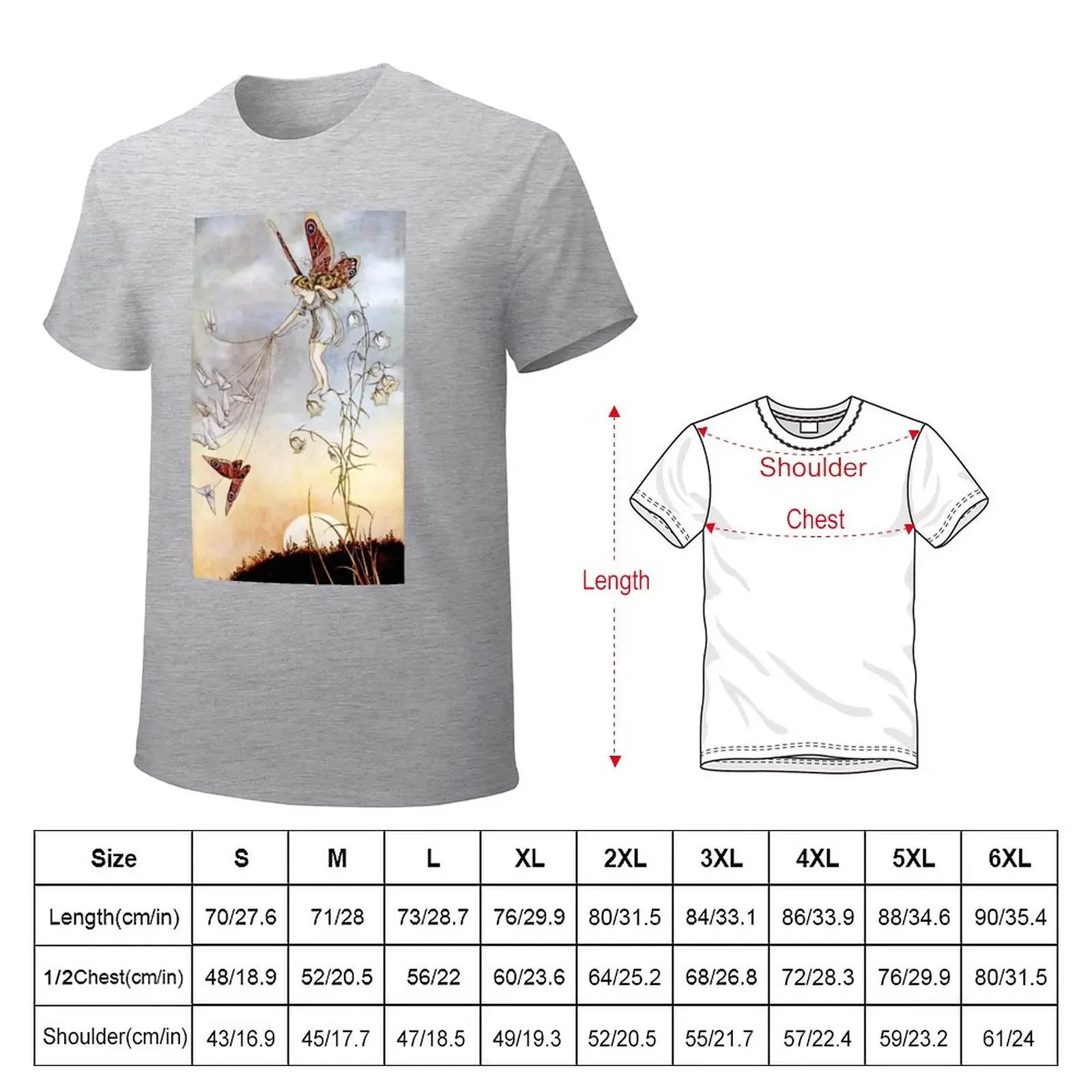 The Queen of Moths and Butterflies Ida Rentoul Outhwaite T-Shirt summer tops customs quick-drying heavyweight t shirts for men