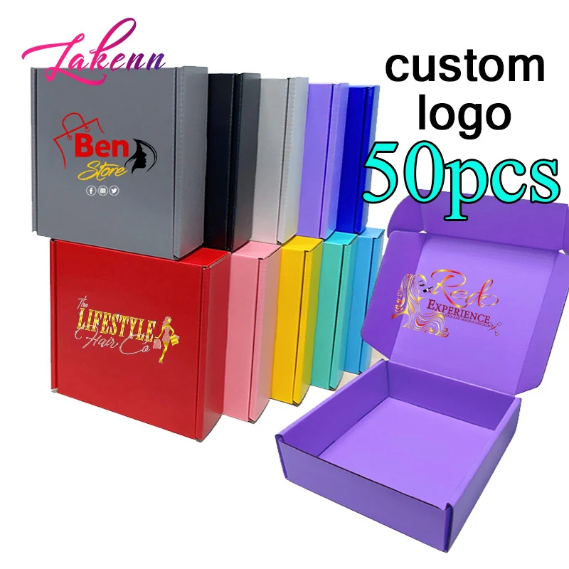 

Sturdy Shipping Boxes For Small Business 50Pcs Logo Customize Cardboard Boxes For Storage Beauty Packaging Box For Gift Giving