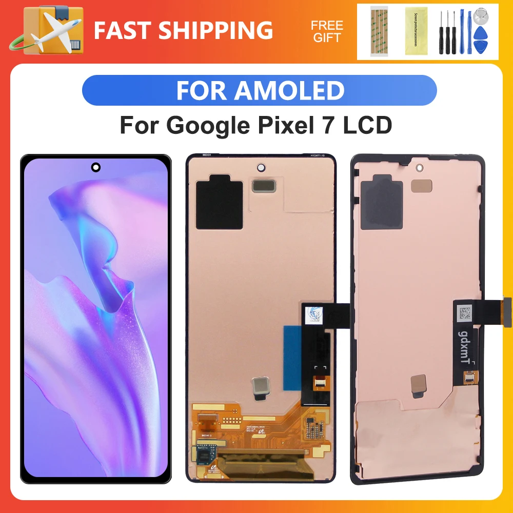 交換用AMOLEDLCDタッチスクリーンキット,Google Pixel 7,gvu6c,gqml3,go3z5