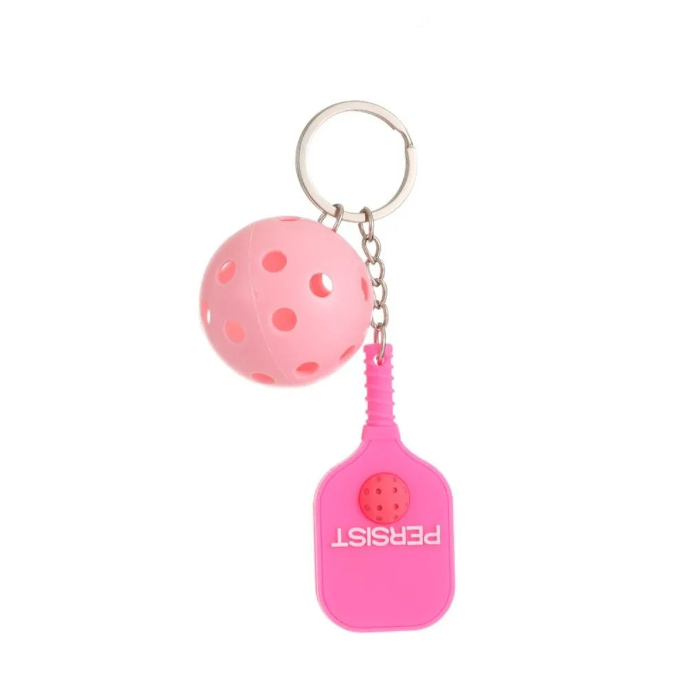 Creative Dopamine Fitness Series Pendant Detachable with Buckle Pickleball Key Ring Pickleball Paddle Set Keychain Bag Charm