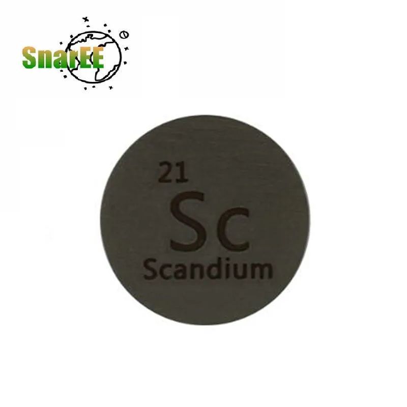 Scandium Metal Disc Sc Element Collection Of Elemental Elements Periodic Table of Elements Chemical Elements  Sc Scandium