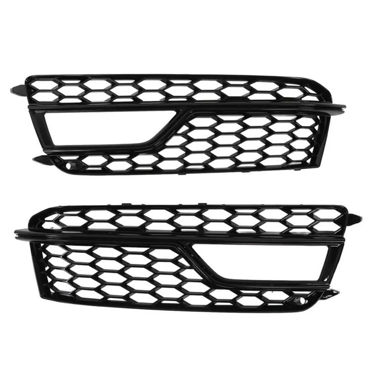 

1 Pair Car Front Bumper Mesh Fog Light Cover Honeycomb Grill Grille Cover for Audi S5 A5 S-Lines 2013-2016 8T0807681M