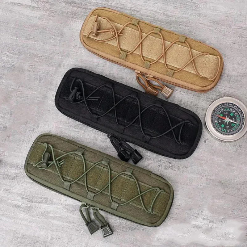 Multi-functional Nylon Bag Straight Knife Scabbard Molle System Outdoor Survival Tool Camping Accessories Military Supplies