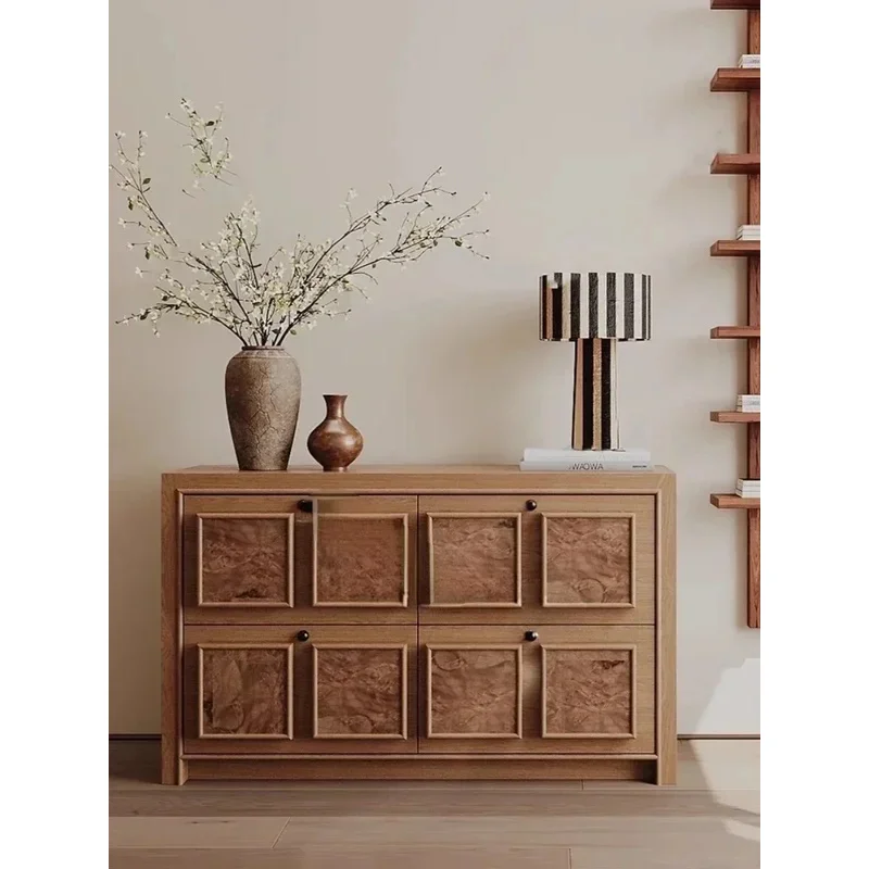 Nordic Minimalist Solid Wood Drawer Cinet For Living Room Bedroom Storage Furniture