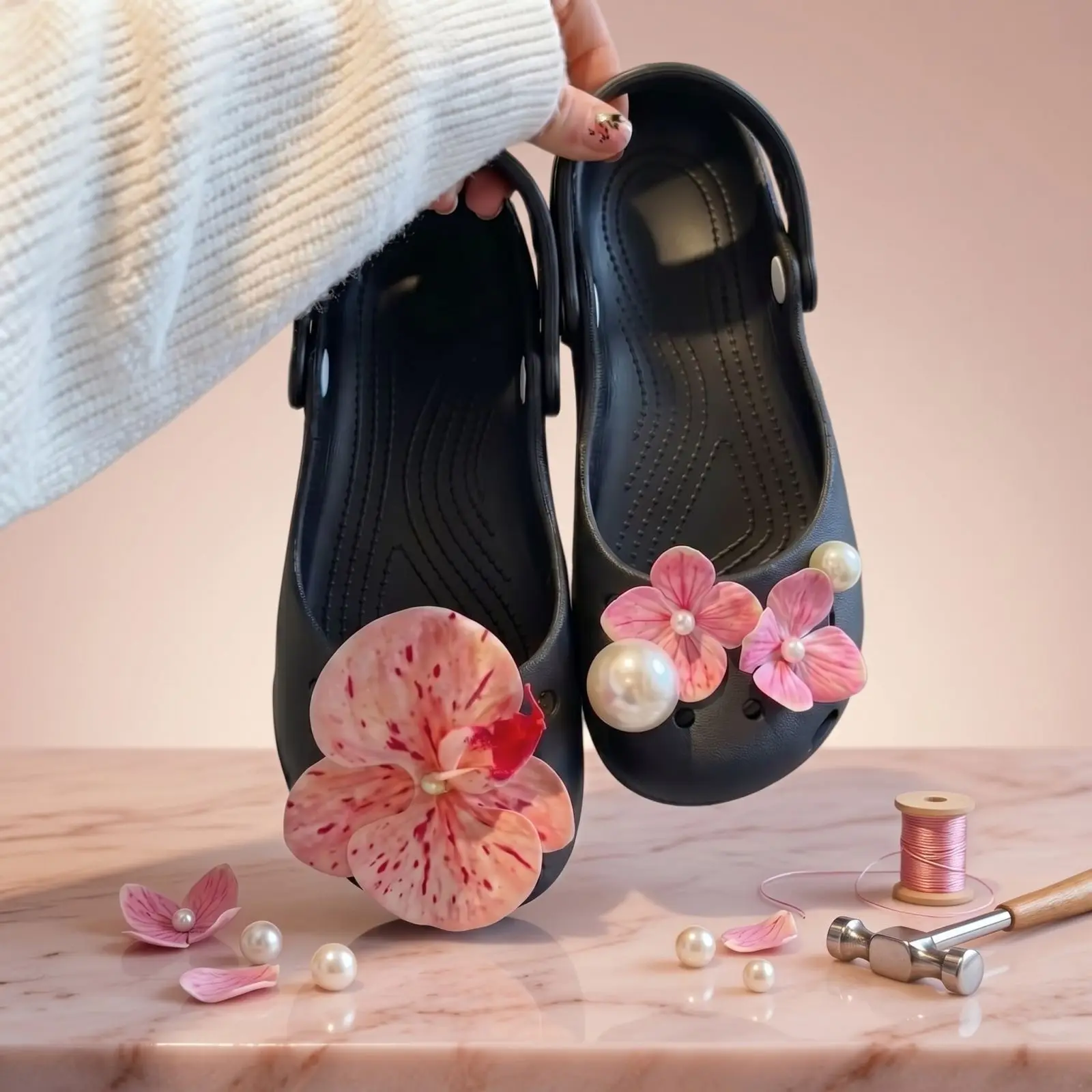 2026 New Women's Cute Ballet Hole Shoes Retro EVA Outer Wear Mary Jane Shoes Anti Slip Outdoor Beach Sandals