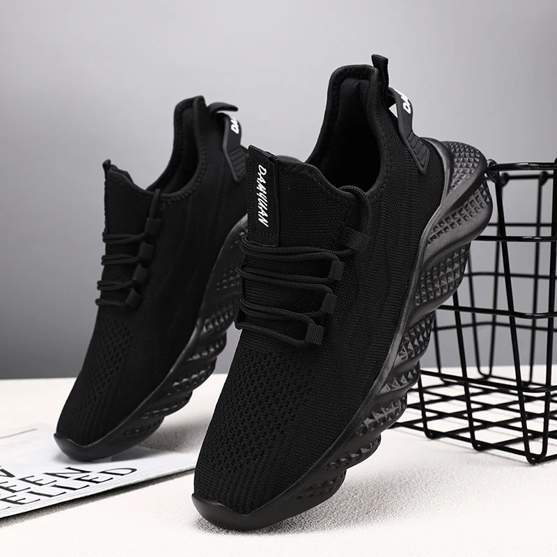 

Fujeak мужские прогулочные кроссовки, новая дышащая повседневная обувь с сеткой для мужчин, удобная спортивная обувь, нескользящие износостойкие кроссовки