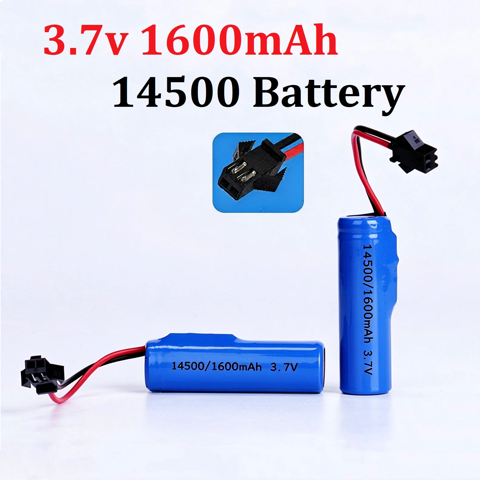 14500 Battery 3.7V 1600mAh Li-ion Rechargeable Battery + SM for RC Car Drift Tumbling Dump Truck Remote Control Toys Batteries